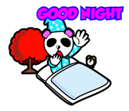 Slash and 3color Afrohear panda2 English sticker #2905673