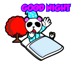 Slash and 3color Afrohear panda2 English sticker #2905673