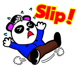 Slash and 3color Afrohear panda2 English sticker #2905674