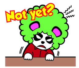 Slash and 3color Afrohear panda2 English sticker #2905675
