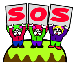 Slash and 3color Afrohear panda2 English sticker #2905679