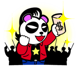 Slash and 3color Afrohear panda2 English sticker #2905681