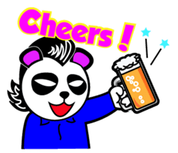 Slash and 3color Afrohear panda2 English sticker #2905682