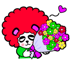 Slash and 3color Afrohear panda2 English sticker #2905685