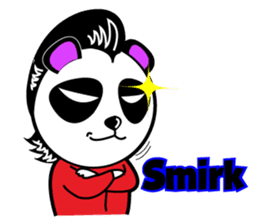 Slash and 3color Afrohear panda2 English sticker #2905686