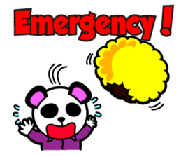 Slash and 3color Afrohear panda2 English sticker #2905689