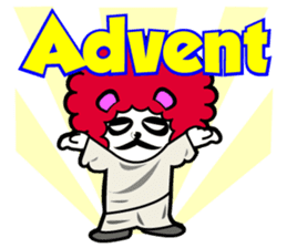 Slash and 3color Afrohear panda2 English sticker #2905690