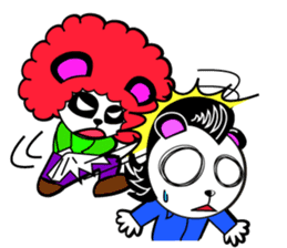 Slash and 3color Afrohear panda2 English sticker #2905696