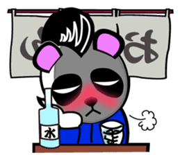 Slash and 3color Afrohear panda2 English sticker #2905697