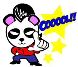 Slash and 3color Afrohear panda2 English sticker #2905698