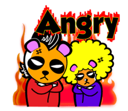 Slash and 3color Afrohear panda2 English sticker #2905701