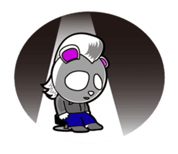 Slash and 3color Afrohear panda2 English sticker #2905703