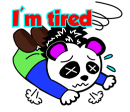 Slash and 3color Afrohear panda2 English sticker #2905704