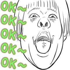 Funny face sticker(Man) vol.2