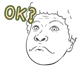 Funny face sticker(Man) vol.2 sticker #2906155