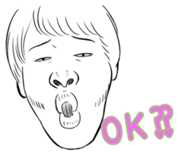 Funny face sticker(Man) vol.2 sticker #2906164