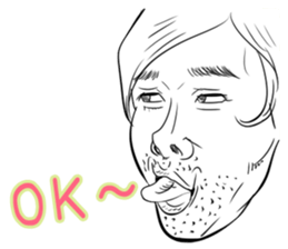 Funny face sticker(Man) vol.2 sticker #2906171