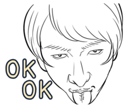 Funny face sticker(Man) vol.2 sticker #2906185