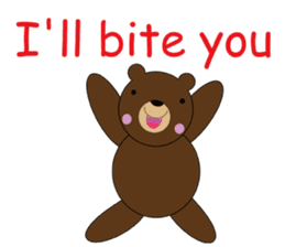 Adorable Trouble Bear English version sticker #2906391