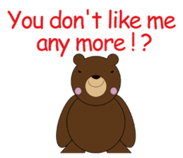 Adorable Trouble Bear English version sticker #2906392