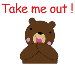Adorable Trouble Bear English version sticker #2906394