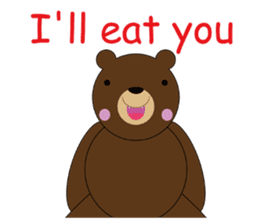 Adorable Trouble Bear English version sticker #2906397