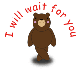 Adorable Trouble Bear English version sticker #2906399