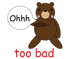 Adorable Trouble Bear English version sticker #2906405