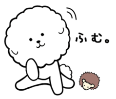 A fluffy dog and a hedgehog sticker #2906668
