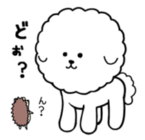 A fluffy dog and a hedgehog sticker #2906672