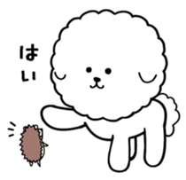A fluffy dog and a hedgehog sticker #2906673