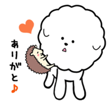 A fluffy dog and a hedgehog sticker #2906680