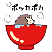 A fluffy dog and a hedgehog sticker #2906703