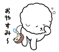 A fluffy dog and a hedgehog sticker #2906704