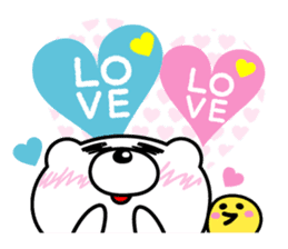White bear Chitchi Love & Bothered chan sticker #2906987