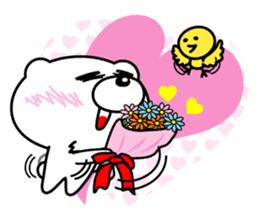 White bear Chitchi Love & Bothered chan sticker #2906994
