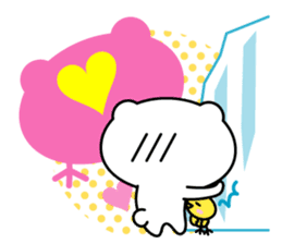 White bear Chitchi Love & Bothered chan sticker #2906995