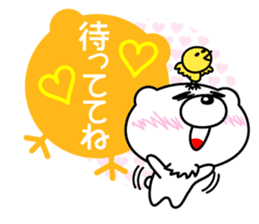 White bear Chitchi Love & Bothered chan sticker #2907007