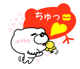 White bear Chitchi Love & Bothered chan sticker #2907022