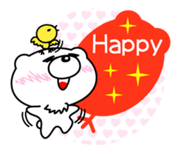 White bear Chitchi Love & Bothered chan sticker #2907023