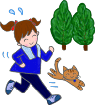 cat and  girl Part2 sticker #2907198