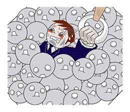 The exhausted salaried worker (ENGLISH) sticker #2907510