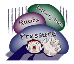 The exhausted salaried worker (ENGLISH) sticker #2907512