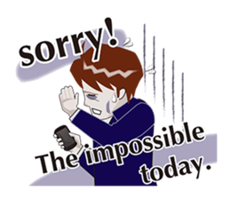 The exhausted salaried worker (ENGLISH) sticker #2907523