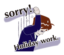 The exhausted salaried worker (ENGLISH) sticker #2907524