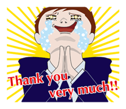 The exhausted salaried worker (ENGLISH) sticker #2907526