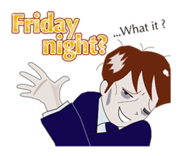 The exhausted salaried worker (ENGLISH) sticker #2907530