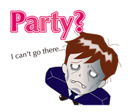 The exhausted salaried worker (ENGLISH) sticker #2907531