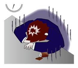 The exhausted salaried worker (ENGLISH) sticker #2907534