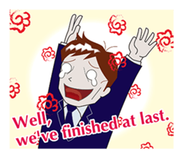 The exhausted salaried worker (ENGLISH) sticker #2907541